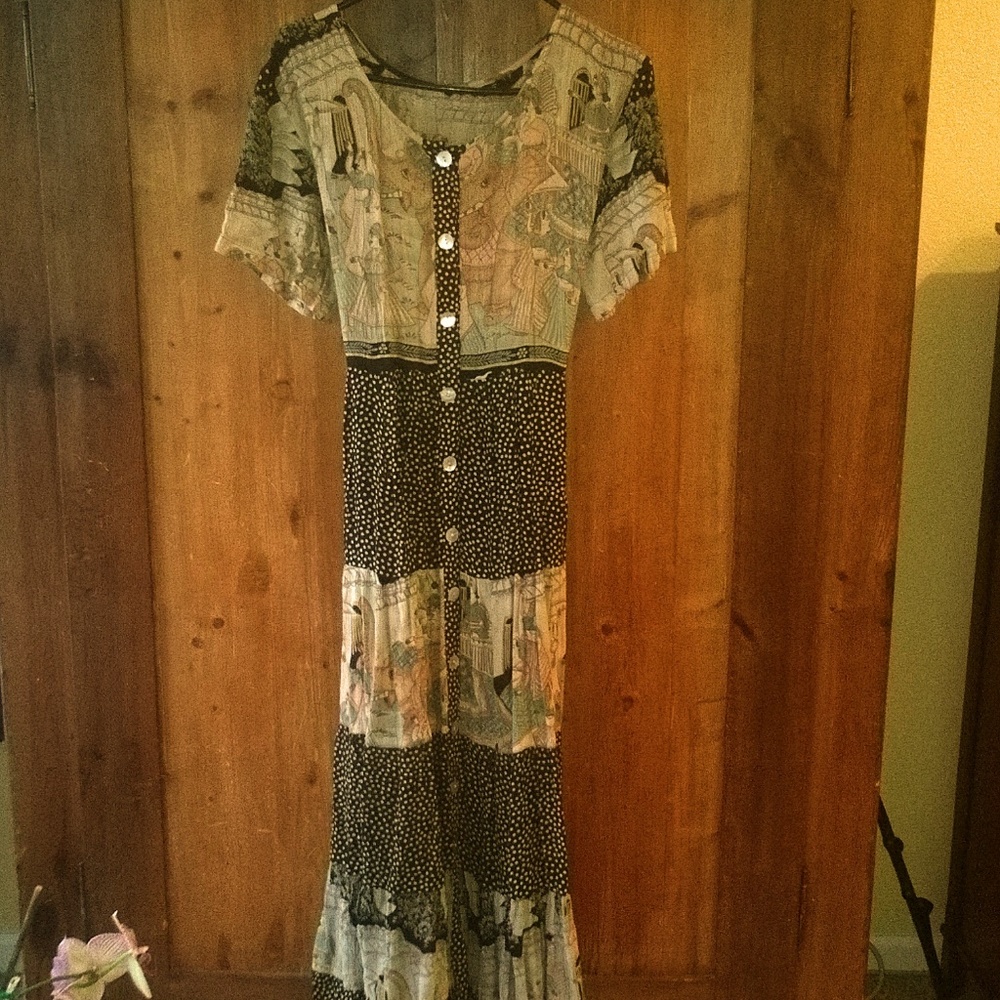 Comfy Maxi Dress with fun India Motiv